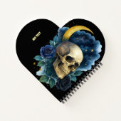 魔女のような ゴシック フラワー ハロウィン 不気味 ノートブック (裏面)