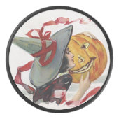 魔女のキス：ハロウィーンのハロウィーンのカボチャのちょうちん アイスホッケーパック (正面)