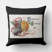 魔女のキス：ハロウィーンのハロウィーンのカボチャのちょうちん クッション (裏面)