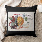 魔女のキス：ハロウィーンのハロウィーンのカボチャのちょうちん クッション (ブランケット)