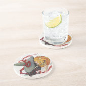 魔女のキス:ハロウィーンのハロウィーンのカボチャのちょうちん コースター (側面)