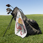 魔女のキス:ハロウィーンのハロウィーンのカボチャのちょうちん ゴルフタオル (グリーン)