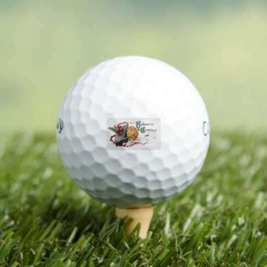 魔女のキス：ハロウィーンのハロウィーンのカボチャのちょうちん ゴルフボール (インサイチュ 木)