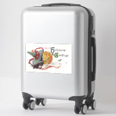 魔女のキス:ハロウィーンのハロウィーンのカボチャのちょうちん シール (スーツケース)