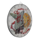 魔女のキス:ハロウィーンのハロウィーンのカボチャのちょうちん ダーツボード (正面左)