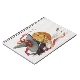 魔女のキス：ハロウィーンのハロウィーンのカボチャのちょうちん ノートブック