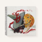 魔女のキス:ハロウィーンのハロウィーンのカボチャのちょうちん ノートブック (正面)