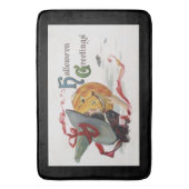 魔女のキス：ハロウィーンのハロウィーンのカボチャのちょうちん バスマット (正面縦)