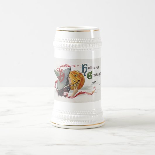 魔女のキス：ハロウィーンのハロウィーンのカボチャのちょうちん ビールジョッキ (中央)