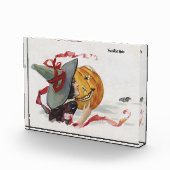 魔女のキス:ハロウィーンのハロウィーンのカボチャのちょうちん フォトブロック (右)