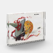 魔女のキス:ハロウィーンのハロウィーンのカボチャのちょうちん フォトブロック (左)