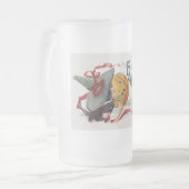 魔女のキス:ハロウィーンのハロウィーンのカボチャのちょうちん フロストグラスビールジョッキ (正面左)