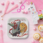 魔女のキス：ハロウィーンのハロウィーンのカボチャのちょうちん ペーパープレート (パーティー)