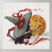 魔女のキス：ハロウィーンのハロウィーンのカボチャのちょうちん ポスター (正面)