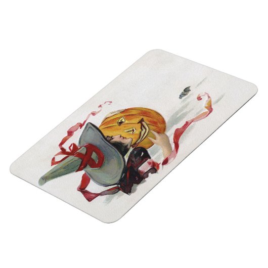 魔女のキス：ハロウィーンのハロウィーンのカボチャのちょうちん マグネット (左側)