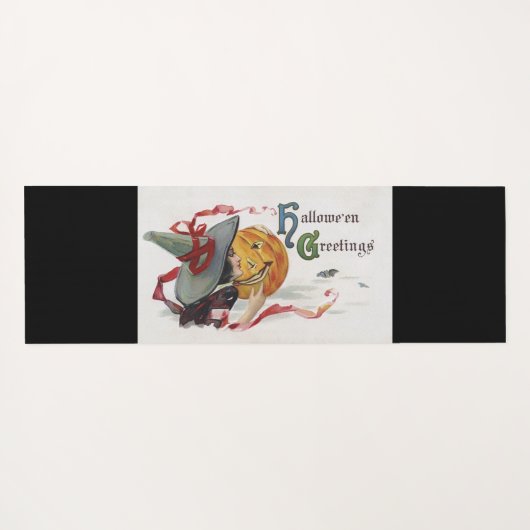 魔女のキス：ハロウィーンのハロウィーンのカボチャのちょうちん ヨガマット (裏面(横))