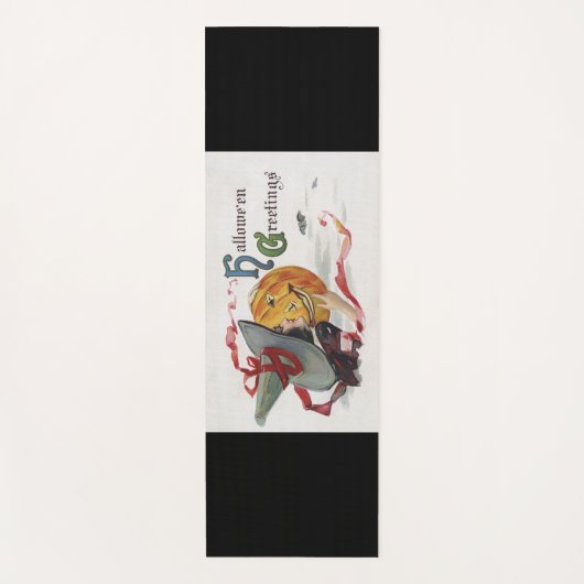 魔女のキス：ハロウィーンのハロウィーンのカボチャのちょうちん ヨガマット (正面)