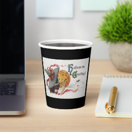 魔女のキス：ハロウィーンのハロウィーンのカボチャのちょうちん 紙コップ