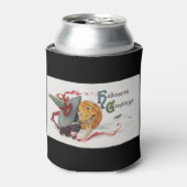 魔女のキス：ハロウィーンのハロウィーンのカボチャのちょうちん 缶クーラー (缶正面)