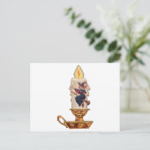 魔女のキャンドル(ヴィンテージハロウィンカード) ポストカード (スタンド正面)