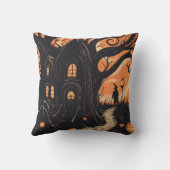魔女のコテージツイストツリーエリーハロウィーン クッション (裏面)