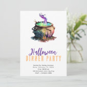 魔女のコールドロンスモークハロウィンディナーパーティー 招待状 (スタンド正面)