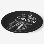 魔女のコーヴェン魔女レッグ白黒ハロウィーン ペーパープレート (アングル)