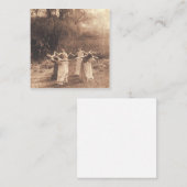 魔女のサークルヴィンテージ踊り スクエア名刺 (正面/裏面)