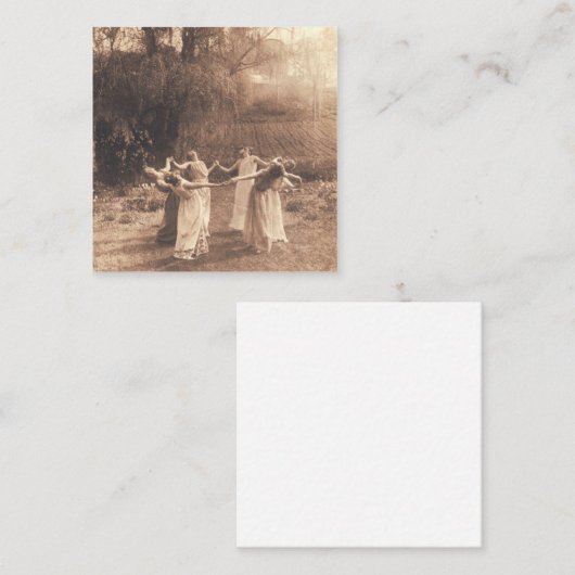 魔女のサークルヴィンテージ踊り スクエア名刺 (正面/裏面)