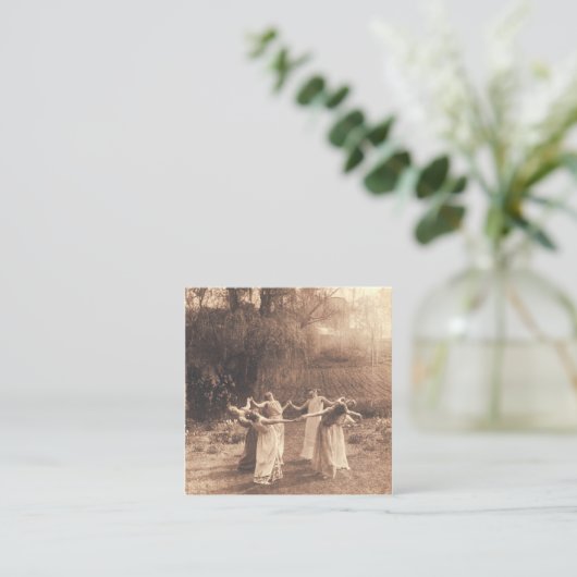 魔女のサークルヴィンテージ踊り スクエア名刺 (スタンド正面)