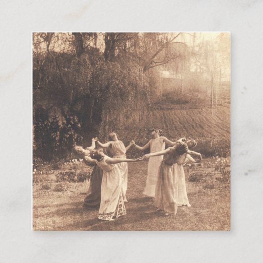 魔女のサークルヴィンテージ踊り スクエア名刺 (正面)