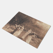 魔女のサークルヴィンテージ踊り ドアマット (アングル)