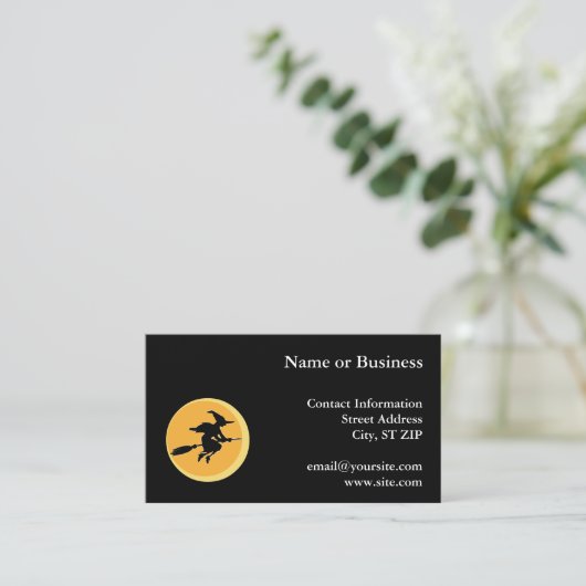 魔女のシルエット 名刺 (スタンド正面)