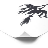 魔女のシルエット – 背景色を選択 フォトプリント (角)