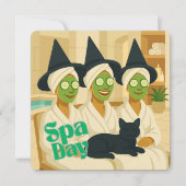 魔女のスパデー 面白いユーモア 招待状 (正面)