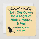 魔女のスパデー 面白ユーモア 招待状 (裏面)