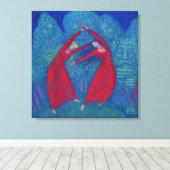 魔女のダンス、パステル絵画ズ、ファンタジー・アート キャンバスプリント (インサイチュ (ウッドフロア))