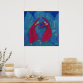 魔女のダンス、パステル絵画ズ、ファンタジー・アート ポスター (キッチン)