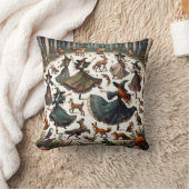 魔女のダン：魅惑の森の集まり クッション (ブランケット)