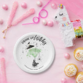 魔女のドリンクを飲み干して ハロウィン ブライダルシャワー ペーパープレート (パーティー)