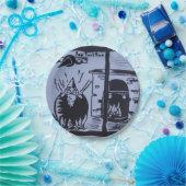 魔女のノームは料理ポットハロウィーン ペーパープレート (パーティー)