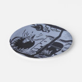 魔女のノームは料理ポットハロウィーン ペーパープレート (アングル)