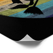 魔女のハロウィンおもしろいの切り倒し ポスター (角)