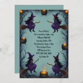 魔女のハロウィンとブルーム 招待状 (正面/裏面)