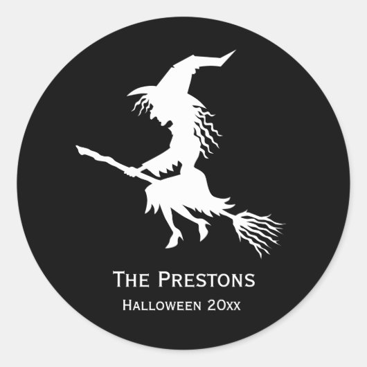 魔女のハロウィンステッカー ラウンドシール (正面)