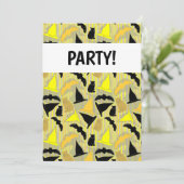 魔女のハロウィンストライプ招待状 招待状 (スタンド正面)