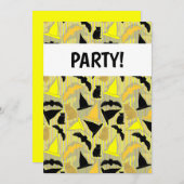 魔女のハロウィンストライプ招待状 招待状 (正面/裏面)