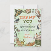 魔女のハロウィン男子誕生日パーティーお礼カード サンキューカード (正面)