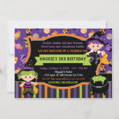 魔女のハロウィン誕生日パーティー 招待状 (正面)