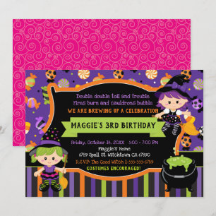 魔女のハロウィン誕生日パーティー 招待状